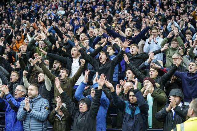 Pompey fans in the away end at Spurs in January 2023.