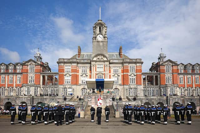 For the first time in the history of the Royal Navy sailors and officers passed out side-by-side at Britannia Royal Naval College in Dartmouth
Picture: MoD Crown Copyright