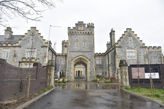 The main prison building and gatehouse has been transformed into a 83 apartments Picture: Sarah Standing (280323-1659)