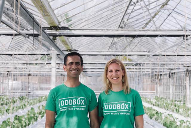Deepak Ravindran, 41, and Emilie Vanpoperinghe, 39, set up Oddbox in London in 2016.