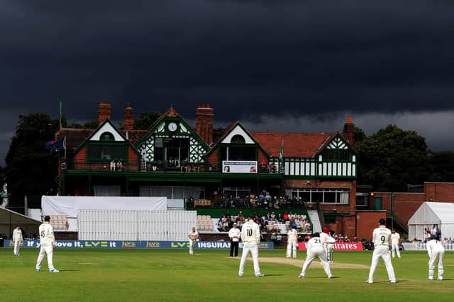 The pavilion at Aigburth, Liverpool, where Hampshire will this week look to win only their third County Championship title in 126 years. Photo by Clint Hughes/Getty Images.