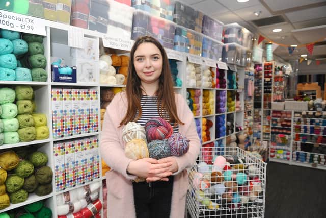 Boutique Haberdashery in West Street, Fareham, has moved to a bigger premises in Fareham.
Pictured is: Owner of Boutique Haberdashery Jess Hayman.
Picture: Sarah Standing (041220-9596)