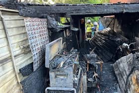 The aftermath of the fire in Hermitage Close, Leigh Park, last week (July 6). Picture: HIWFRS