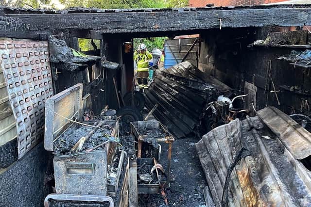 The aftermath of the fire in Hermitage Close, Leigh Park, last week (July 6). Picture: HIWFRS