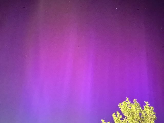 The Northern Lights seen over Fareham.