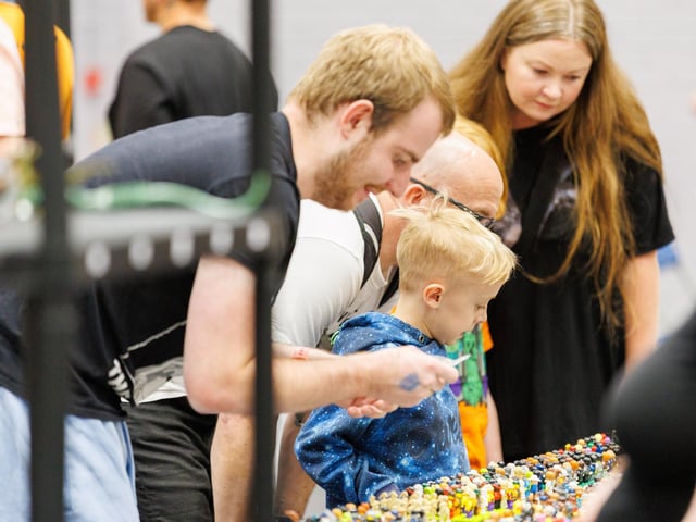 Different generations share their passion for Lego at The Portsmouth Brick Festival  Picture:Marcin Jedrysiak