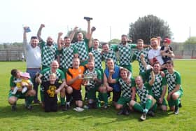 Mob Albion celebrate after winning the Father Purcell Cup.

Picture: Sarah Standing