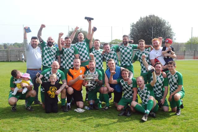 Mob Albion celebrate after winning the Father Purcell Cup.

Picture: Sarah Standing