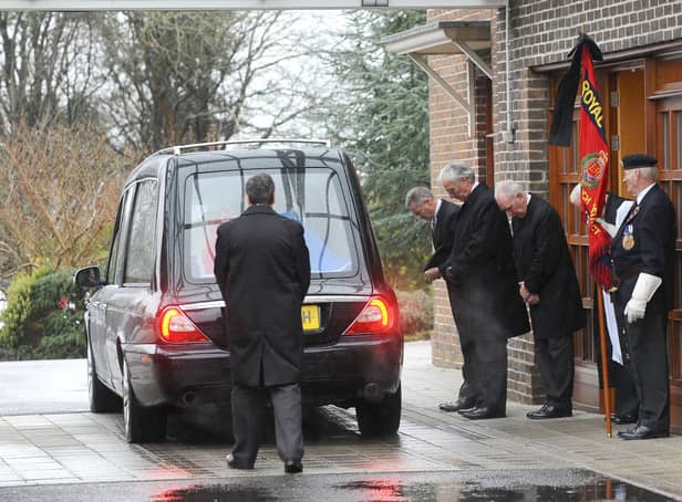 A funeral at Portchester Crematorium. Picture: Sarah Standing