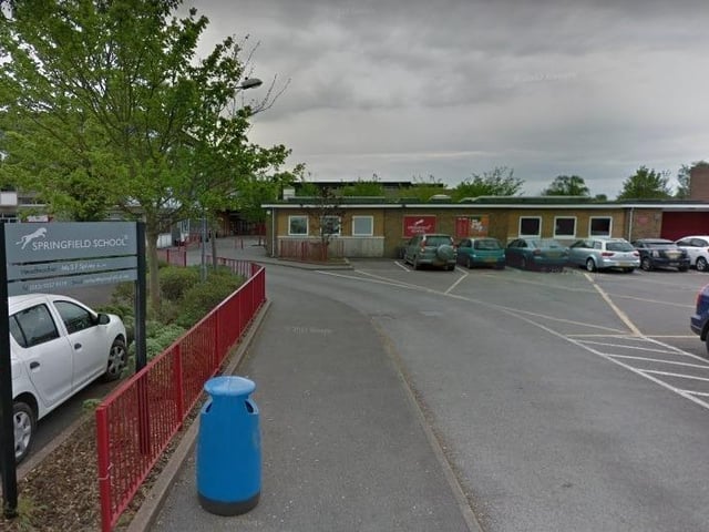 Springfield School, Portsmouth, has a Progress 8 score of -0.05 which is average. In the 2023/24 school year, it had a high overall absence rate of 9.4%. Photo credit: Google Street View
