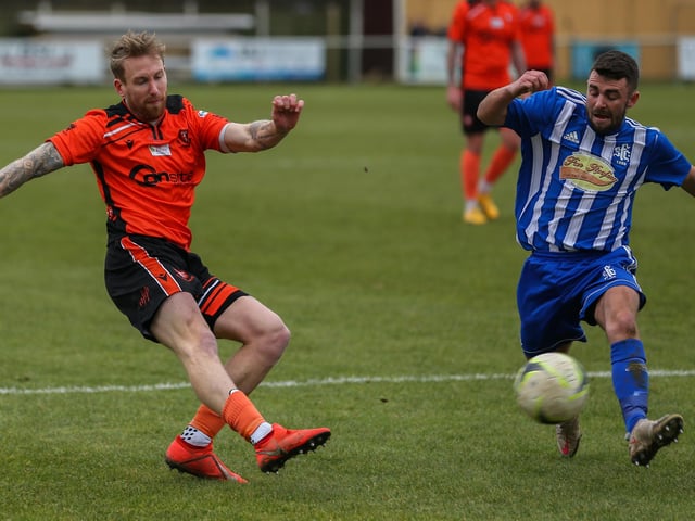 Portchester's Liam Robinson shoots against Shaftesbury. Picture by Nathan Lipsham
