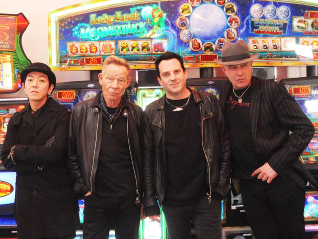 The Professionals during a break in shooting video for their song Twenty 20 Vision at South Parade Pier in Southsea, in March 2020.
Picture: Paul Windsor