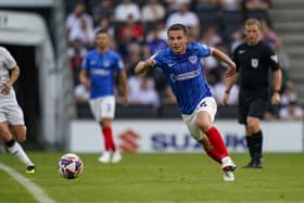 Pompey midfielder Tom Lowery. 