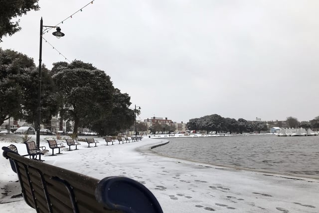 Canoe Lake, Portsmouth during the Beast from the East. Picture: Byron Melton/The News Portsmouth