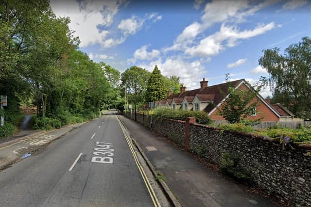 The crash happened in Worthy Road, King's Worthy. Picture: Google Street View.
