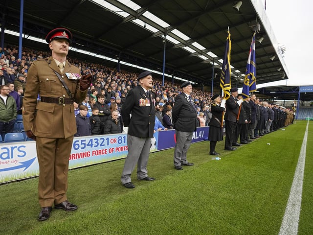41 moving Portsmouth Remembrance Day images with fan and Charlton Athletic drama as faithful returned to Fratton.