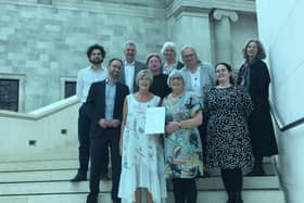 Volunteers from The D-Day Story at The British Museum where the Volunteers for Museum Learning awards night was held, October 2023.
The team took the regional South East title for their work on "Survivor! From North East to Nightclub via Normandy" about LCT 7074