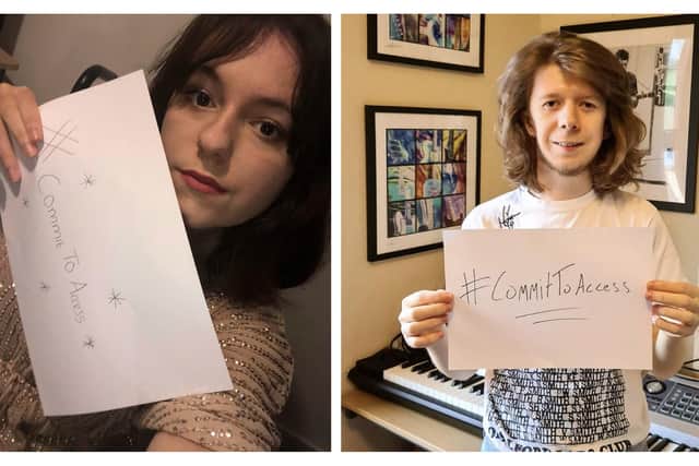 Left is Faith Martin, 19, and right is singer songwriter James Holt
