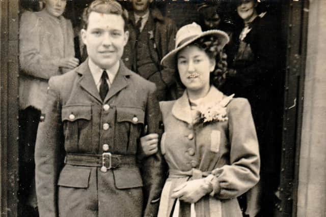 Queenie Parsons with her husband Edwin.