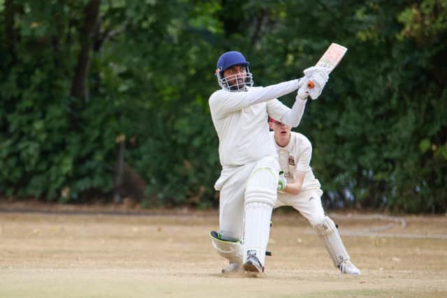 Sohail Khan of Gosport Challengers batting against Fareham & Crofton 3rds. Picture by Alex Shute