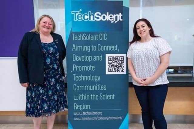 Solent LEP Board Chair Rachael Randall with Emma Stevens from TechSolent.