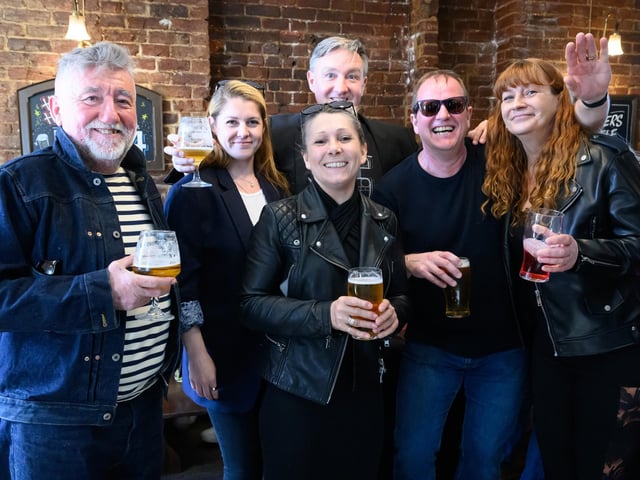 Pictured is: Customers at the opening of the Apsley House pubPicture: Keith Woodland (300321-29)