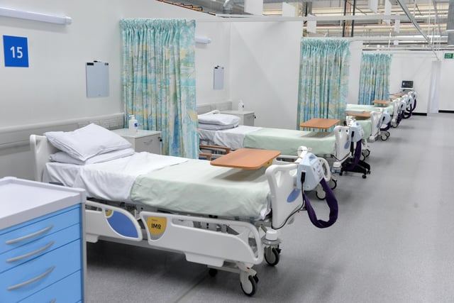 The hospital has 460 beds for coronavirus patients.