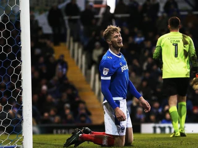 Michael Smith endured a tough stay at Pompey. Picture: Joe Pepler