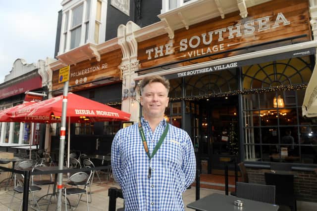 Rodney Watson, landlord at The Southsea Village in Palmerston Road, said non of his staff or customers have contracted Covid.
Picture: Sarah Standing (071220-9735)