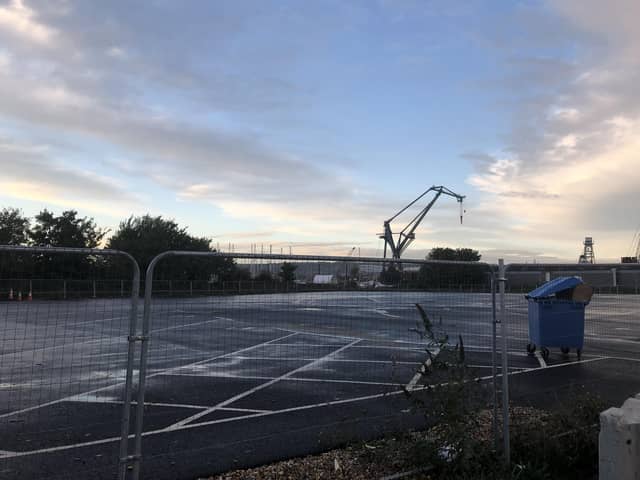 The coronavirus testing site at Tipner was removed overnight