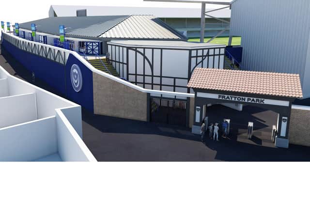 The Milton end's north-east corner, as depicted by Pompey' planning application