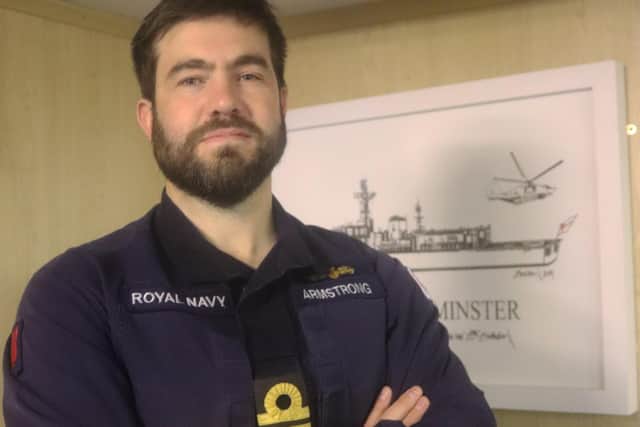 Lieutenant Commander David Armstrong, Westminster’s executive officer and second in command. Photo: Royal Navy