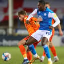 Former Pompey midfielder Charlie Bell in action against Peterborough in the Papa John's Trophy in January 2021. Picture: Nigel Keene/ProSportsImages