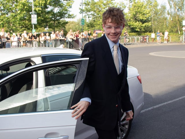 Pupils arriving at the Prom