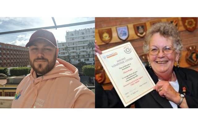 (left) John Wake and his nan, Olive Rush (right).