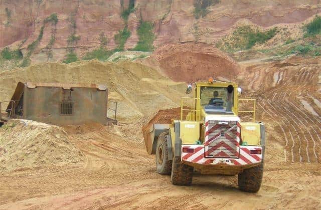 Sand extraction - picture for illustrative purposes only