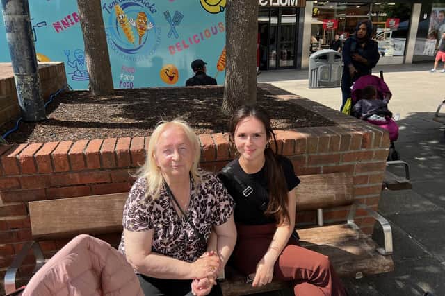 Portsmouth-resident Priscilla Wainwright, with her granddaughter Beth Dyer, said the PM's resignation had made it 'a sad day'.