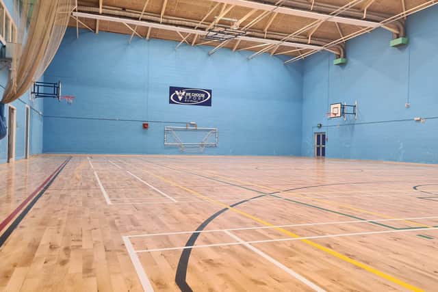 The sports hall has new state-of-the-art flooring