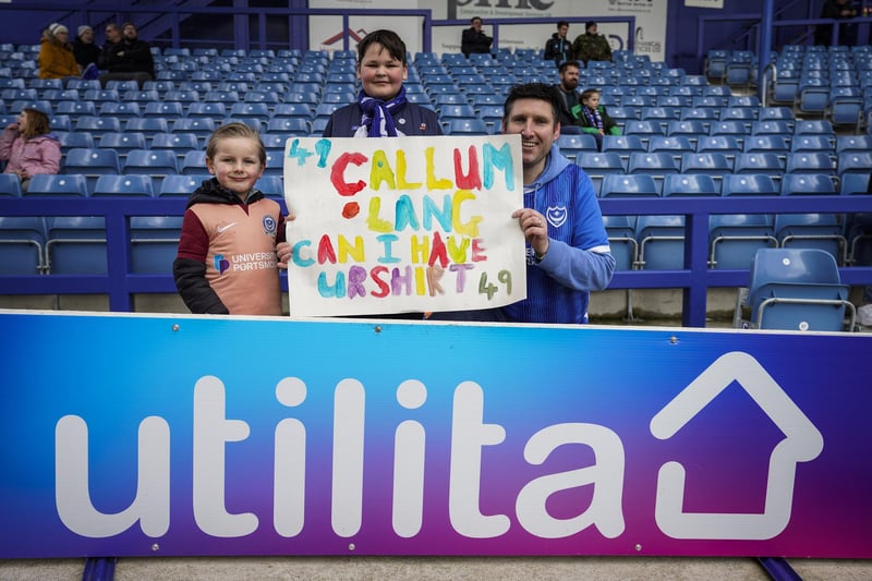 Goalscorer Callum Lang has already made himself a fans' favourite at Fratton Park