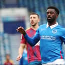 Former Pompey striker Jordy Hiwula is looking for the 13th club of his career after being released by Ross County earlier this week. Picture: Joe Pepler