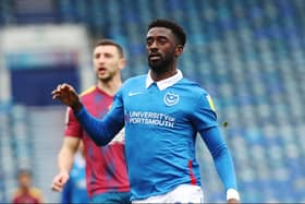 Former Pompey striker Jordy Hiwula is looking for the 13th club of his career after being released by Ross County earlier this week. Picture: Joe Pepler
