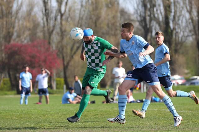 Scott Johnston scores Mob's second goal against Portchester Rovers.
Picture: Chris Moorhouse