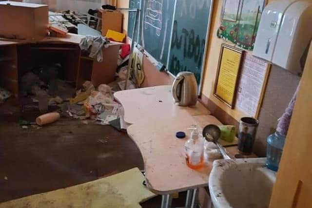 The school in Borodyanka where Ms Cullimore worked. Picture: Jo Cullimore/PA Wire.
