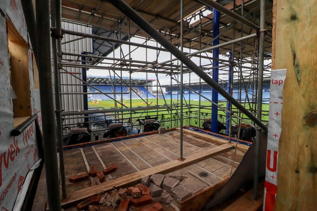 Work continues on the Milton End, which will include safe standing. Picture: Habibur Rahman