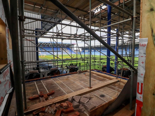Work continues on the Milton End, which will include safe standing. Picture: Habibur Rahman