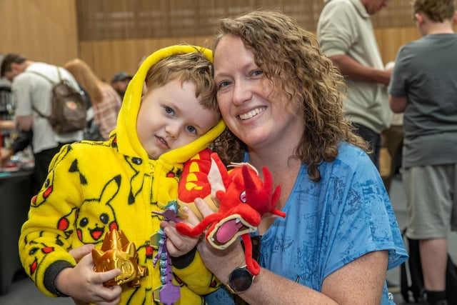 Leo, 4, from Havant, with his mum at Pokemania on Saturday, May 3.  Photos by Alex Shute