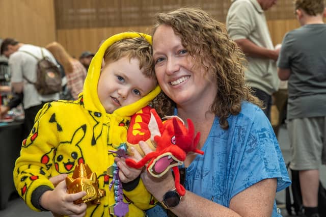 Leo, 4, from Havant, with his mum at Pokemania on Saturday, May 3. Photos by Alex Shute