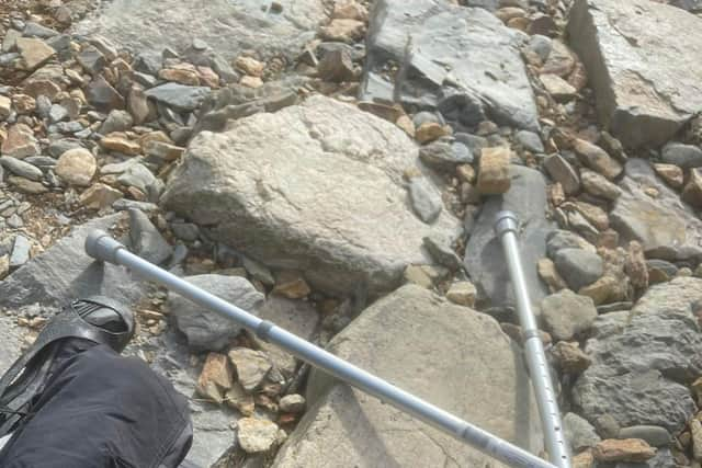 Matt Edwards going up Mount Snowdon. Picture: Matt Edwards/PA Wire.