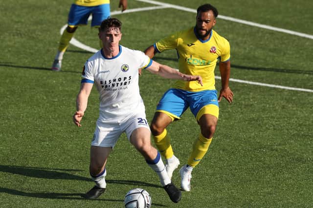 James Roberts netted in Hawks' FA Cup win over Billericay. Picture: Dave Haines
