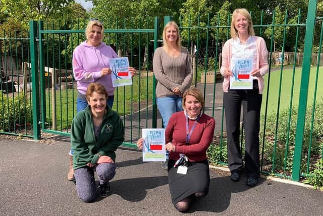 Members of Petersgate Infant School PTA are abseiling down the Spinnaker Tower to raise money for the school. Pictured: Petra Maudsley, Kat Graham, Meriel Kurton, Julie Cook and Kate Underwood